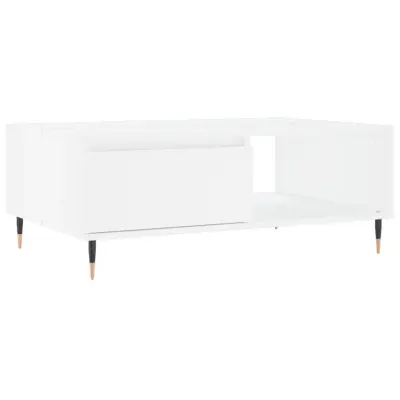 vidaXL Klubska mizica bela 90x60x35 cm inženirski les
