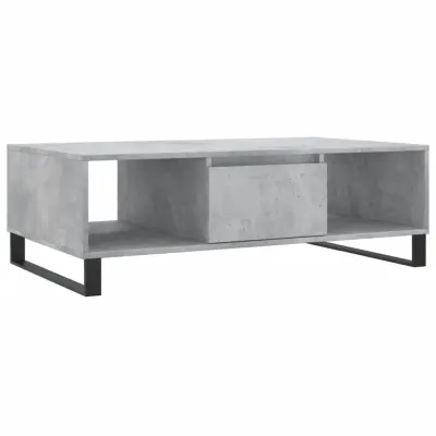 vidaXL Klubska mizica betonsko siva 104x60x35 cm inženirski les