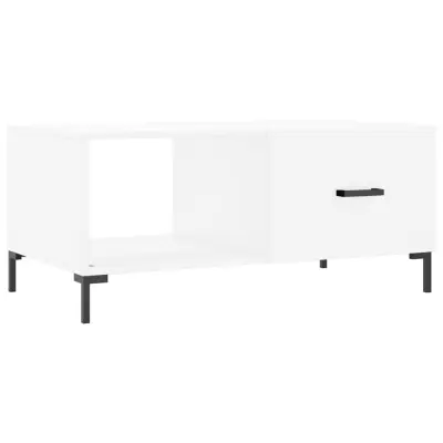 vidaXL Klubska mizica bela 90x50x40 inženirski les