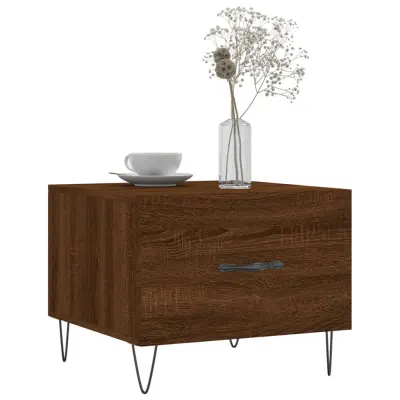 vidaXL Klubske mizice 2 kosa rjavi hrast 50x50x40 cm inženirski les