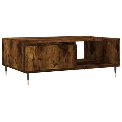 vidaXL Klubska mizica dimljeni hrast 90x60x35 cm inženirski les