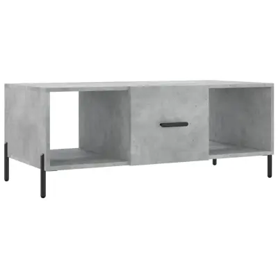 vidaXL Klubska mizica betonsko siva 102x50x40 cm inženirski les