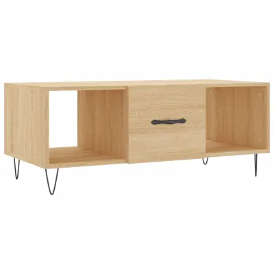 vidaXL Klubska mizica sonoma hrast 102x50x40 cm inženirski les