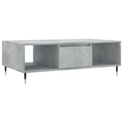 vidaXL Klubska mizica betonsko siva 104x60x35 cm inženirski les