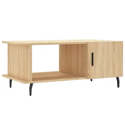 vidaXL Klubska mizica sonoma hrast 90x50x40 cm konstruiran les