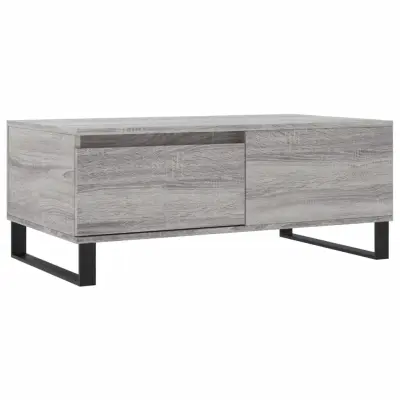 vidaXL Klubska mizica siva sonoma 90x50x36,5 cm inženirski les
