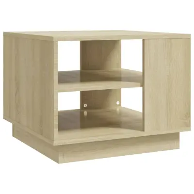 vidaXL Klubska mizica sonoma hrast 55x55x43 cm iverna plošča