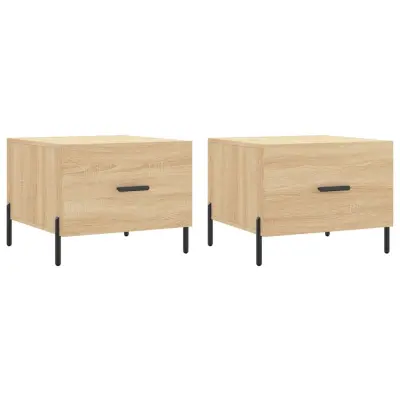 vidaXL Klubske mizice 2 kosa sonoma hrast 50x50x40 cm inženirski les