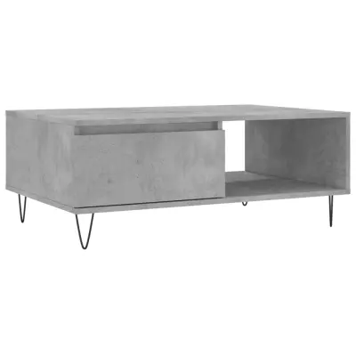 vidaXL Klubska mizica betonsko siva 90x60x35 cm inženirski les