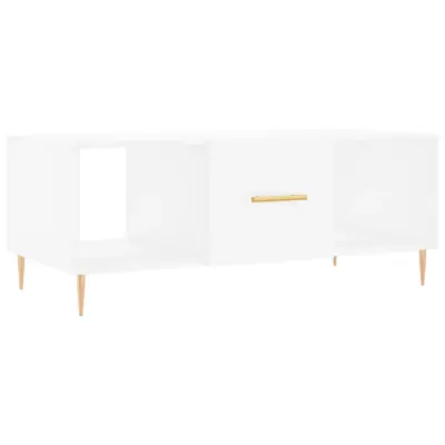 vidaXL Klubska mizica bela 102x50x40 cm inženirski les