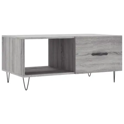 vidaXL Klubska mizica siva sonoma 90x50x40 cm inženirski les