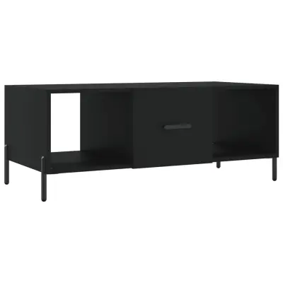 vidaXL Klubska mizica črna 102x50x40 cm inženirski les