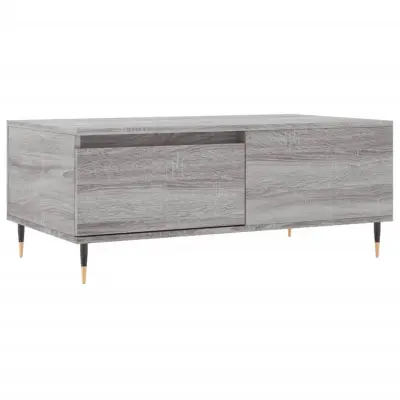 vidaXL Klubska mizica siva sonoma 90x50x36,5 cm inženirski les