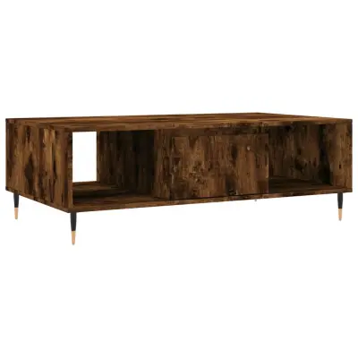 vidaXL Klubska mizica dimljeni hrast 104x60x35 cm inženirski les