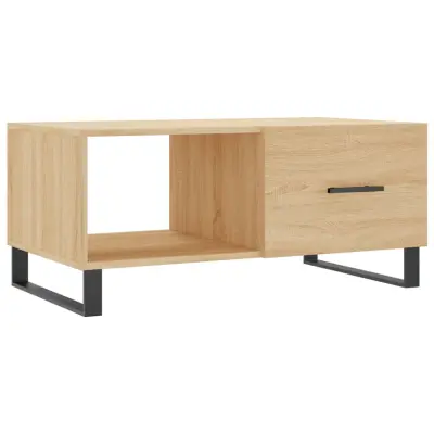 vidaXL Klubska mizica sonoma hrast 90x50x40 cm konstruiran les
