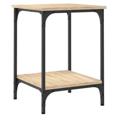 vidaXL Klubska mizica sonoma hrast 40x40x55 cm inženirski les