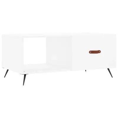 vidaXL Klubska mizica bela 90x50x40 inženirski les