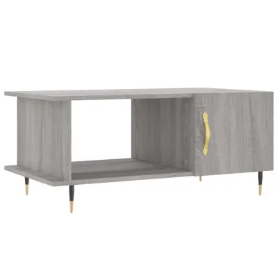 vidaXL Klubska mizica siva sonoma 90x50x40 cm inženirski les