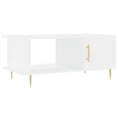 vidaXL Klubska mizica bela 90x50x40 inženirski les