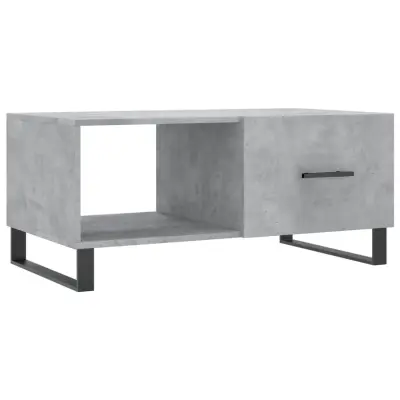 vidaXL Klubska mizica betonsko siva 90x50x40 cm konstruiran les