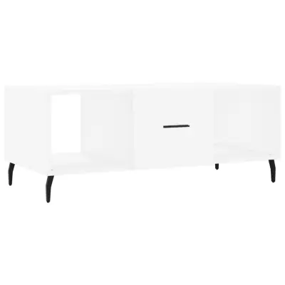 vidaXL Klubska mizica bela 102x50x40 cm inženirski les