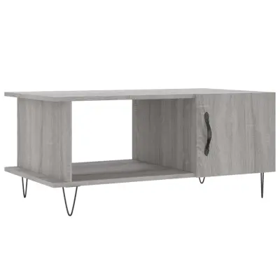 vidaXL Klubska mizica siva sonoma 90x50x40 cm inženirski les