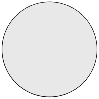 vidaXL Stensko ogledalo črno Ø 60 cm okroglo