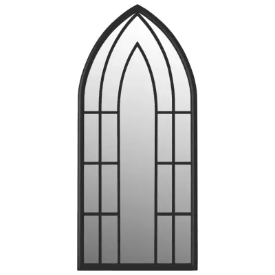 vidaXL Ogledalo črno 100x45 cm železno za notranjo uporabo
