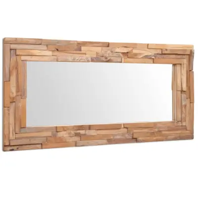 vidaXL Okrasno ogledalo tikovina 120x60 cm pravokotne oblike