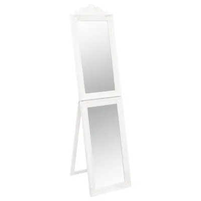 vidaXL Prostostoječe ogledalo belo 50x200 cm