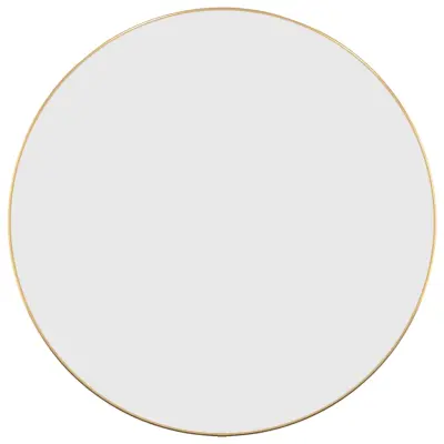 vidaXL Stensko ogledalo zlato Ø 60 cm okroglo