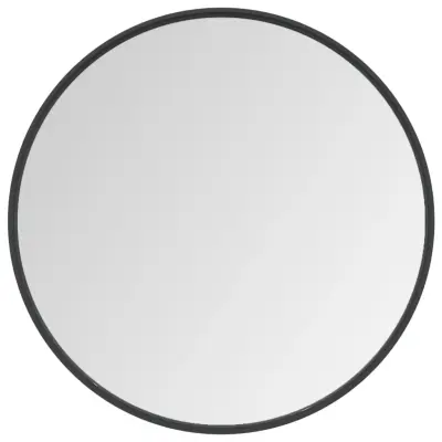 vidaXL Stensko ogledalo črno 60 cm