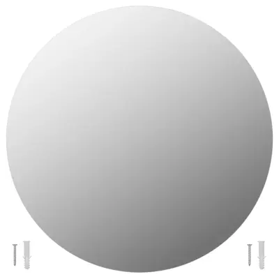 vidaXL Stensko ogledalo 70 cm okroglo steklo