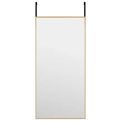 vidaXL Ogledalo za vrata zlato 30x60 cm steklo in aluminij
