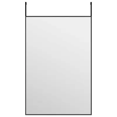 vidaXL Ogledalo za vrata črno 40x60 cm steklo in aluminij