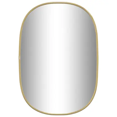 vidaXL Stensko ogledalo zlato 50x35 cm