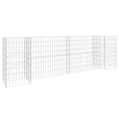 vidaXL Korito za rastline gabion H-oblike jeklo 260x40x80 cm