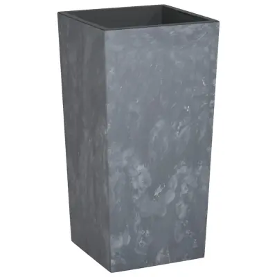 vidaXL Korito z odstranljivo notranjostjo sivo 21/49 L PP beton