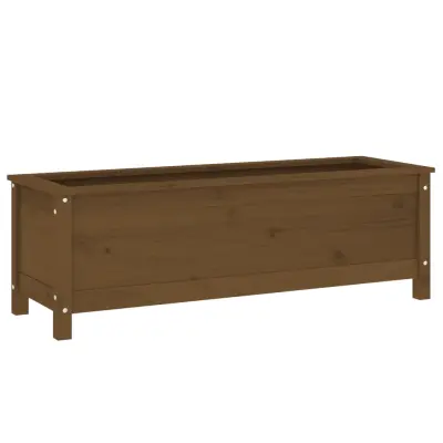 vidaXL Vrtna visoka greda medeno rjava 119,5x40x39 cm trdna borovina