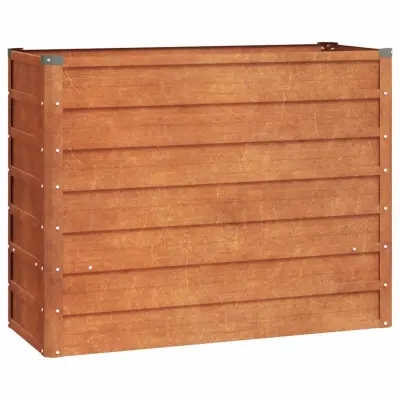 vidaXL Vrtna visoka greda rusty 100x40x77 cm corten jeklo