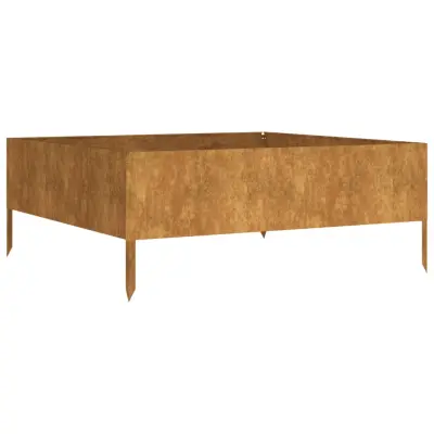 vidaXL Vrtna visoka greda 100x100x41 cm corten jeklo