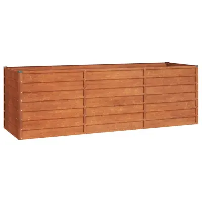 vidaXL Vrtna visoka greda rusty 240x80x77 cm corten jeklo