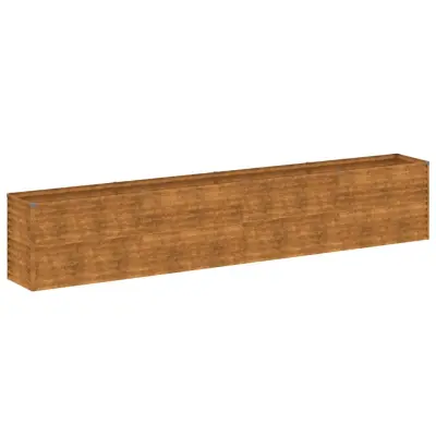 vidaXL Vrtna visoka greda 385x50x69 cm corten jeklo