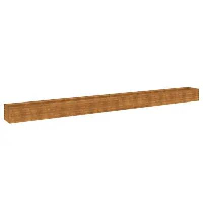 vidaXL Vrtna visoka greda 580x50x36 cm corten jeklo