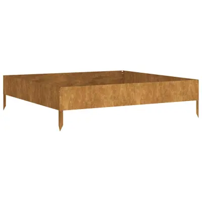 vidaXL Vrtna visoka greda 100x100x26 cm corten jeklo