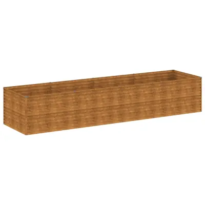 vidaXL Vrtna visoka greda 386x100x69 cm corten jeklo