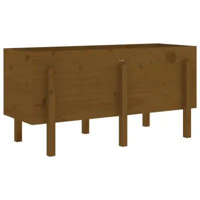 vidaXL Vrtna visoka greda medeno rjava 121x50x57 cm trdna borovina