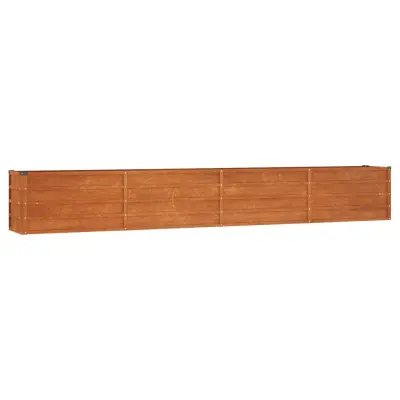vidaXL Vrtna visoka greda rusty 320x40x45 cm corten jeklo