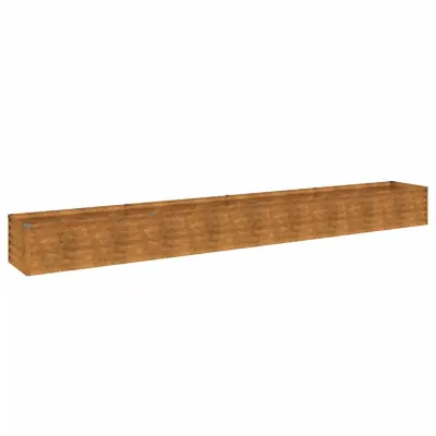 vidaXL Vrtna visoka greda 386x50x36 cm corten jeklo