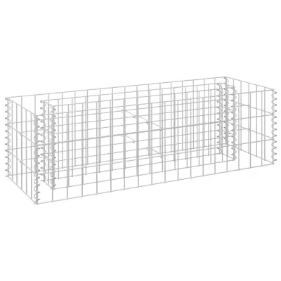 vidaXL Visoka greda gabion pocinkano jeklo 90x30x30 cm